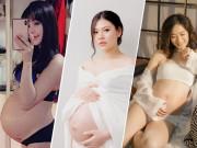 Bà bầu - Không giấu diếm, những sao Việt này sắp lên bàn đẻ vẫn vén áo khoe bụng bầu "vượt mặt"