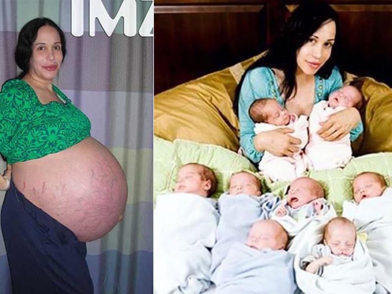 Nadya Suleman không phải người mang thai nhiều con nhất trong một lần nhưng lại là người mang đa thai nhiều nhất và hạ sinh thành công. Bà mẹ người Mỹ sinh năm 1975 này đã sinh cùng một lúc 8 em bé vào hồi tháng 1/2009.
