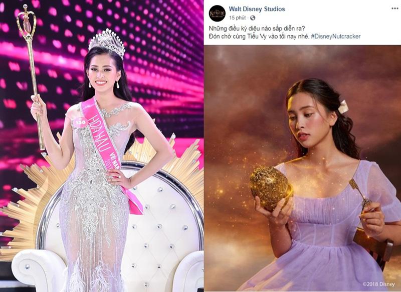 Fanpage chính thức của Disney Studios tại Việt Nam vừa đăng tải ảnh Trần Tiểu Vy, gây bất ngờ cho các fan nhà “Chuột” cũng như những người yêu mến Tân Hoa hậu Việt Nam 2018.
