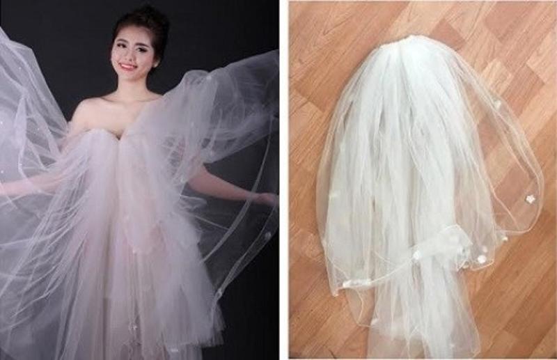 Thoạt nhìn nhiều người sẽ lầm tưởng cô gái đang diện một mẫu váy cưới bồng bềnh, tuy nhiên để tiết kiệm chi phí, nhẹ nhàng và đơn giản hơn thì một chiếc khăn voan hoàn toàn có thể thay thế khi chụp ảnh sống ảo.
