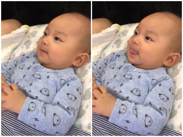 Con trai Lương Thế Thành cười tít mắt khi nói chuyện với bà, ai cũng khen yêu thế