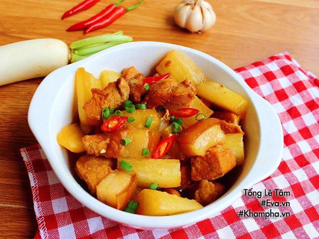 cuoi tuan lam thit kho cu cai dam da, mem thom du ca nha an com - 4