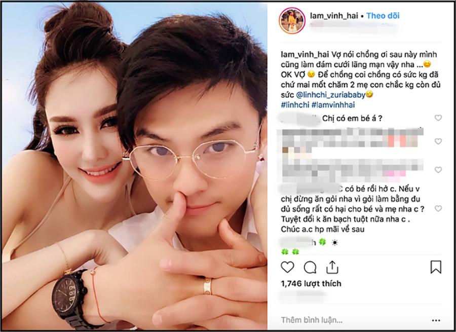lam vinh hai up mo chuyen ban gai dang mang thai, linh chi noi gi? - 1