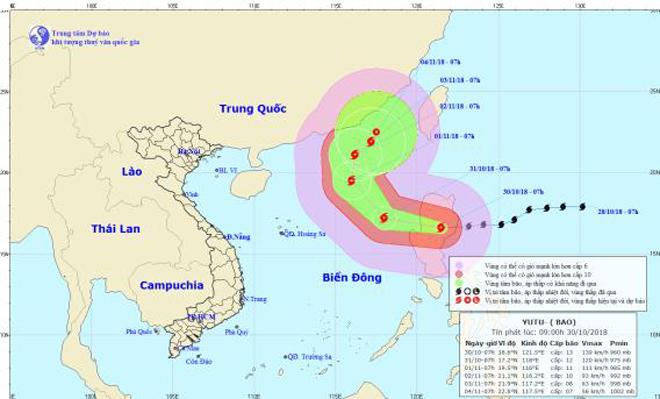 sieu bao yutu se tien vao bien dong voi suc gio manh dan len cap 15 - 1