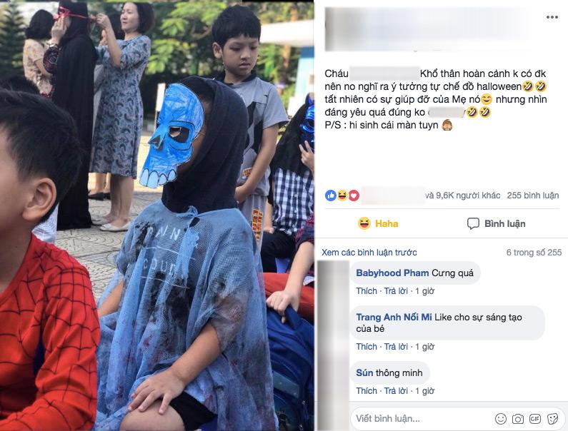 vua toi vua cuoi, cau be ha noi nha khong dieu kien van quyet che do halloween bang ban be - 1