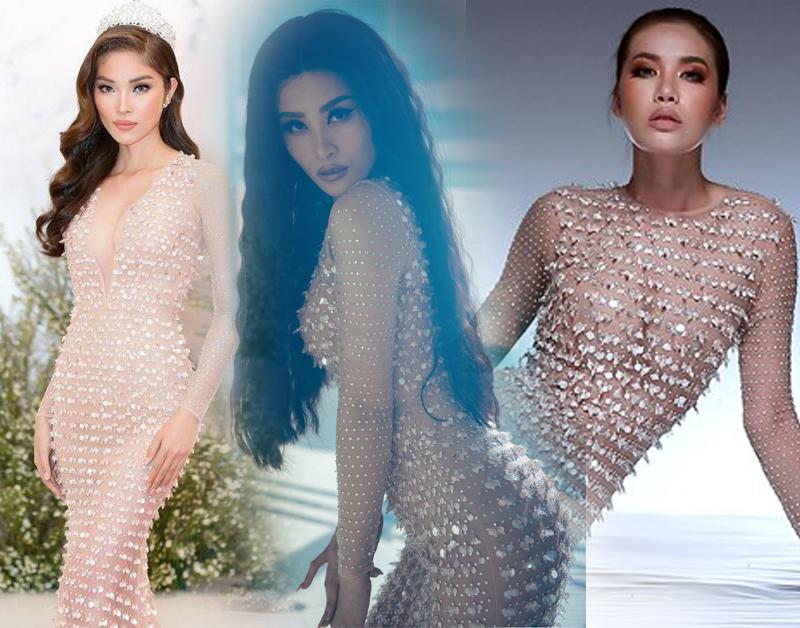 Đông Nhi, Minh Tú và Á hậu Bella Hoàng Vũ cùng đồng loạt diện váy của NTK Chung Thanh Phong, có thể nói vẻ đẹp khác biệt chính là chất liệu tạo nên sự tương phản của cả 3 dù cùng diện 2 thiết kế. 
