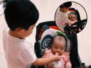 Làm mẹ - Đút ti giả cho em gái mãi không được, con trai có hành động khiến Khánh Thi trào nước mắt