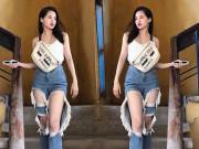 Thời trang - Quần rách hở đùi như Tâm Tít, mặc sao không phản cảm?