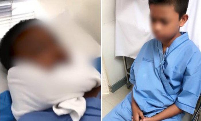 Ông bố đăng ảnh con trai quấn khăn kín cổ kèm lời cảnh báo amp;#34;đừng để con gần điện thoạiamp;#34; - 1