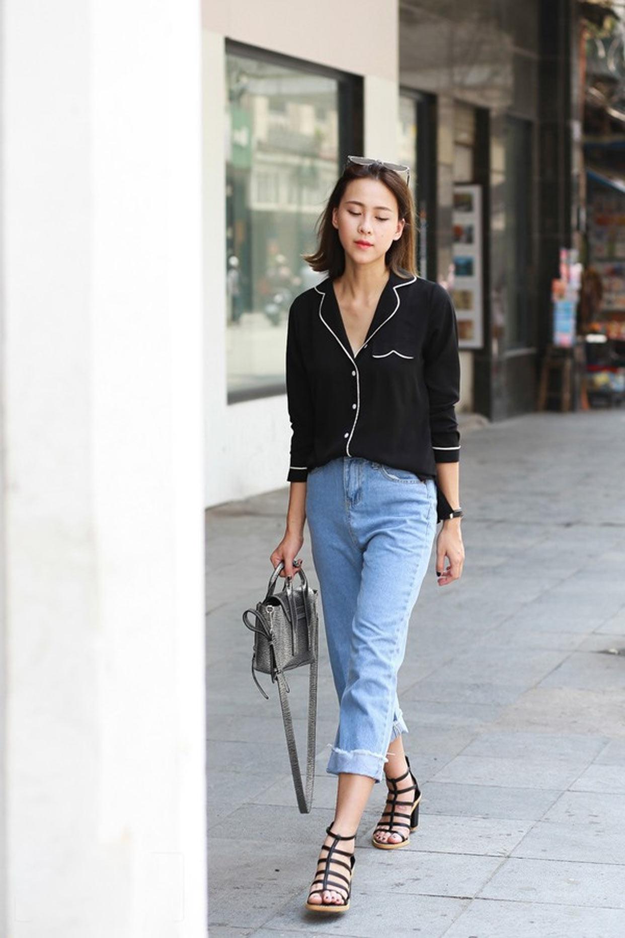 Hiếm ai diện cả đồ ngủ ra phố mà tự tin như Kỳ Duyên, Hoàng Thùy Linh - 12