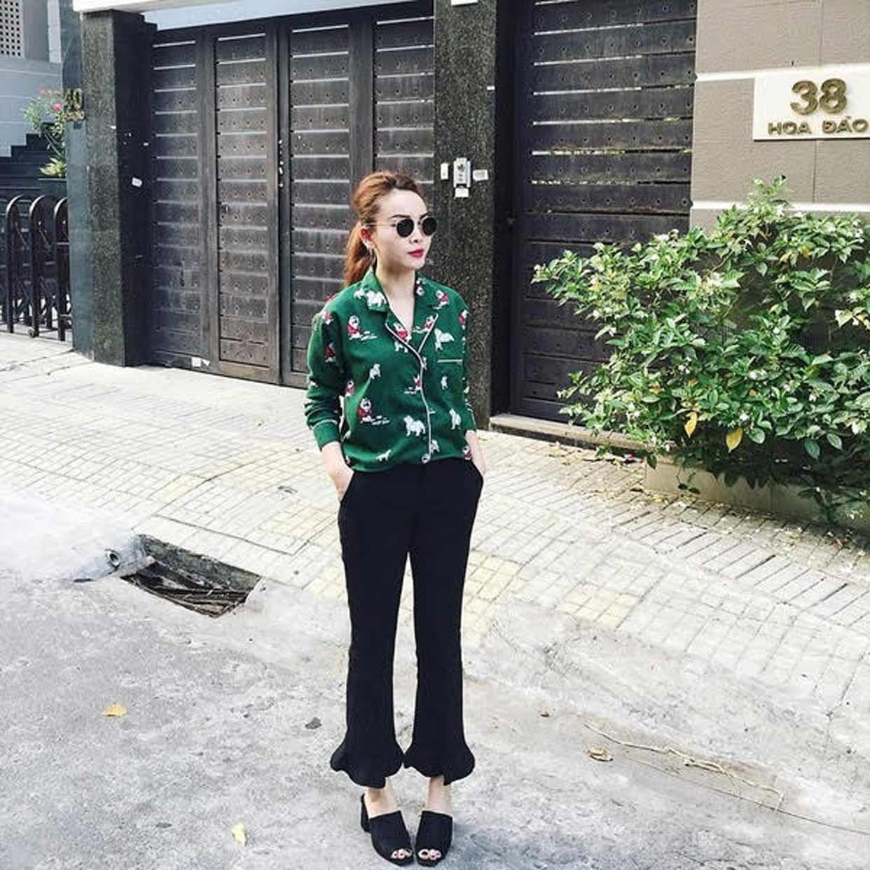 Hiếm ai diện cả đồ ngủ ra phố mà tự tin như Kỳ Duyên, Hoàng Thùy Linh - 10