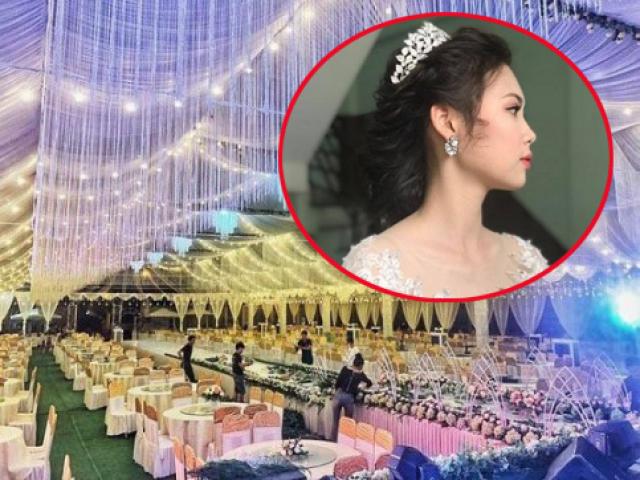 Lộ nhan sắc cô dâu trong đám cưới siêu khủng chi gần 1 tỷ đồng làm rạp ở Vĩnh Phúc