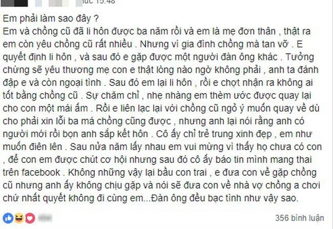 muon quay lai voi chong cu, co vo bi rao rao “nem da” vi chi tiet dang bat binh nay - 1