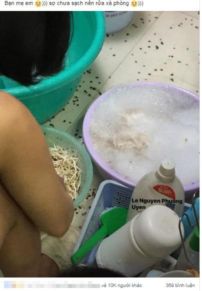 rua gia do bang nuoc rua chen, ba noi tro nay hot nhat mxh hom nay - 1