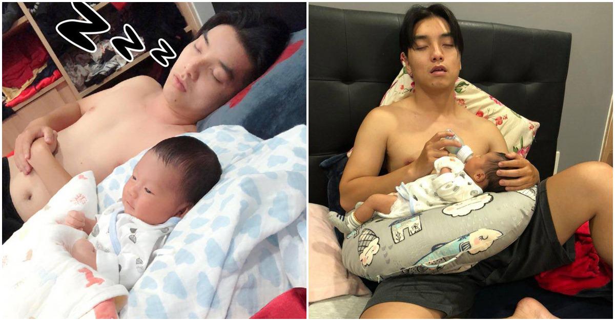 Đâu phải chỉ mẹ xập xệ, các ông bố cũng mất hình tượng soái ca chỉ vì chăm con mọn - 1