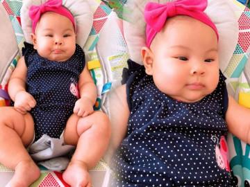Chia sẻ ảnh "ú nu" của con gái 4 tháng, Thanh Thảo cho biết bé cần phải... giảm cân gấp