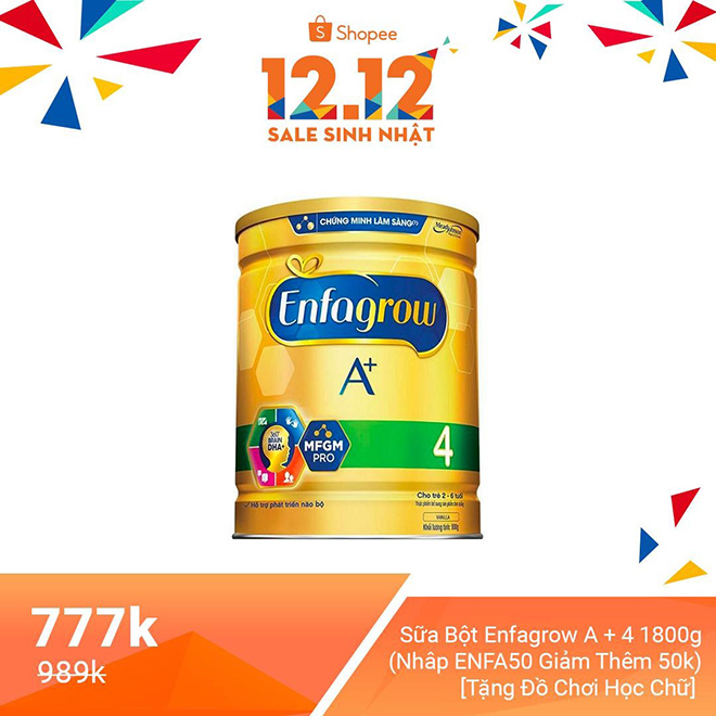 giam dam sua enfagrow a+4 1800g chi con 707.000d duy nhat tren shopee - 2