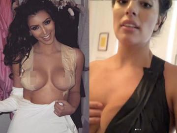 Tuyệt chiêu nâng ngực chảy xệ bằng băng keo gây sốt của chị em nhà Kim siêu vòng 3