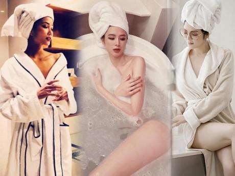 Khoe dáng trong buồng tắm - 1001 cách ăn mặc "nhức mắt" của Lý Nhã Kỳ và sao Việt
