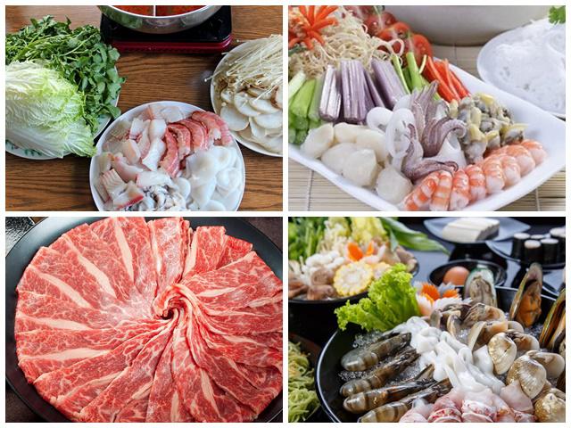 Sơ chế các loại rau thịt hải sản bày ra đĩa - 2