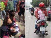 Làm mẹ - Bé 19 tháng tử vong vì thói quen trùm khăn khi đi xe máy mà nhiều mẹ Việt hay mắc phải