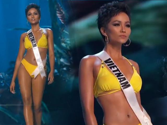 H Hen Niê sexy hết nấc, hô to 2 chữ Việt Nam trên sân khấu bán kết Miss Universe 2018
