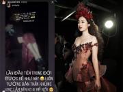 Thời trang - Chết cười với hình ảnh của Hoa hậu Đỗ Mỹ Linh trên sàn diễn và trong cánh gà sân khấu