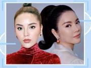 Làm đẹp - Cùng buộc tóc cao, Lý Nhã Kỳ xinh đẹp sang trọng, Kỳ Duyên cứng đơ vì thiếu đánh khối