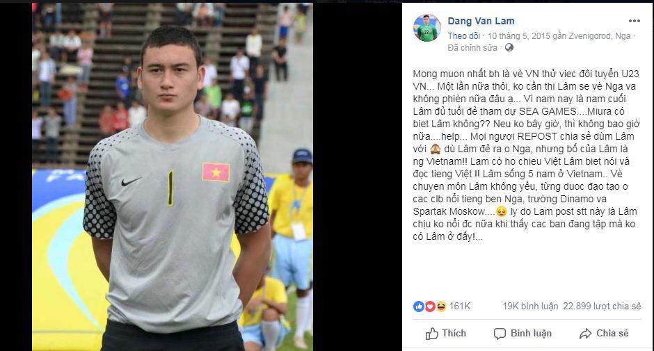 Chị em đào lại status 3 năm trước của thủ môn Văn Lâm vì anh năn nỉ quá đáng yêu - 2