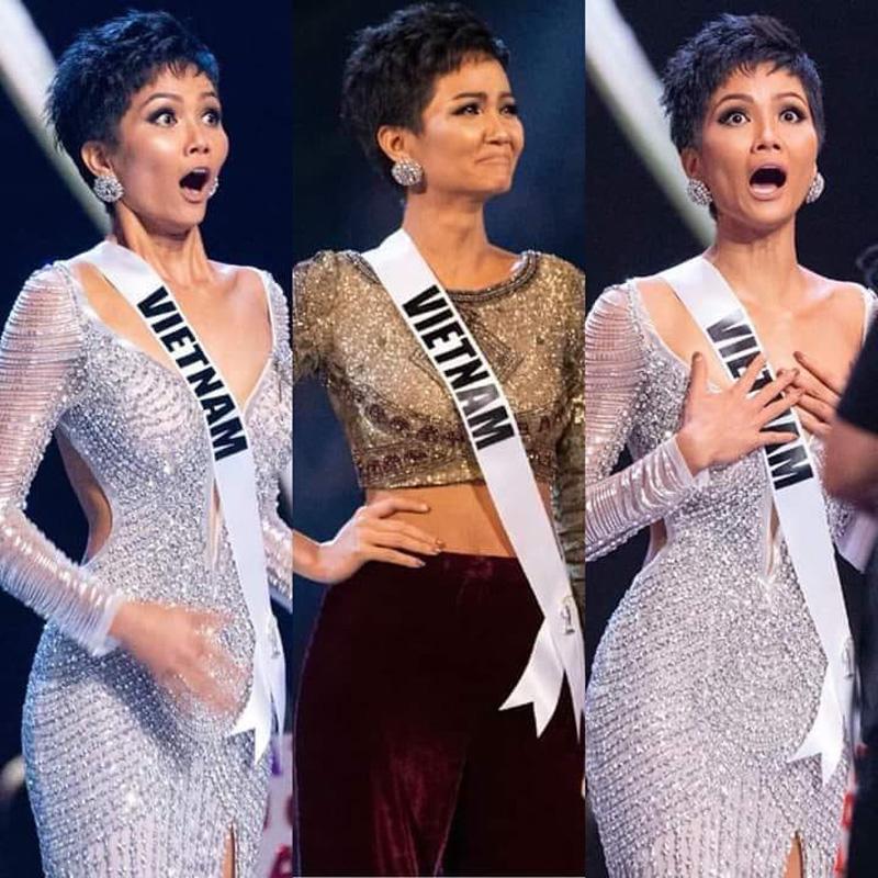 Thảnh quả ngày hôm nay hoàn toàn xứng đáng cho những nỗ lực bấy lâu nay của H'Hen Niê. Cô khóc và hốt hoảng vì lần đầu tiên Việt Nam được gọi tên nhiều như thế tại Miss Universe 2018. 
