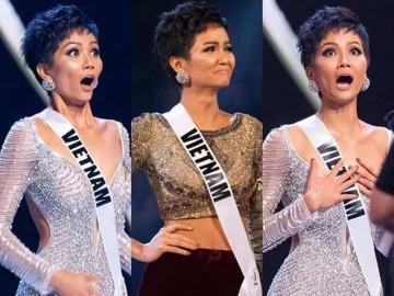 Chết cười với 50 sắc thái của Hoa hậu bình dân H'Hen Niê khi lọt Top 5 Miss Universe