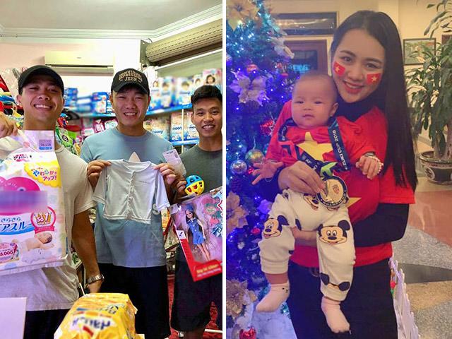 Danh tính em bé quyền lực được Công Phượng, Xuân Trường tự tay mua bỉm sữa, mẹ bé cực đẹp