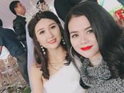 Giải trí - Thêm ảnh cưới hiếm hoi của người đẹp Hoa hậu Việt Nam 2014 từng cạo đầu đi tu