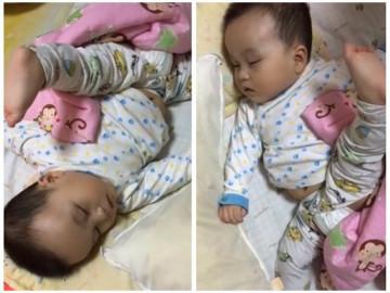 Những tư thế ngủ của trẻ hack não mẹ, ai cũng phải thốt lên: Quá cao thủ!