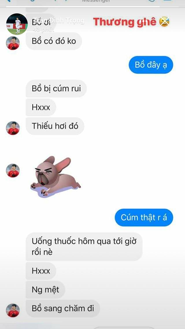 Cư dân mạng điên đảo trước tin nhắn đậm chất ngôn tình của Tư Dũng và Đình Trọng - 1