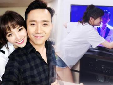 Đã kết hôn 2 năm, Hari Won vẫn phát cuồng, ôm tivi không rời khi thấy Trấn Thành