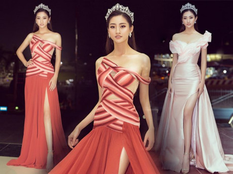 Diện dạ hội trễ vai, Hoa hậu Lương Thuỳ Linh khoe dáng nuột nà lần đầu làm giám khảo