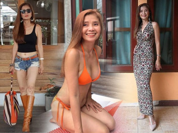 Khó tin thiếu nữ 56 tuổi Thái Lan nghiện ăn mặc bốc lửa khiến đàn em 18 phải chào thua