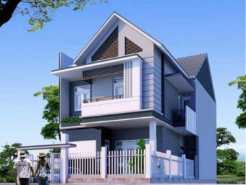 Mẫu nhà 2 tầng ba phòng ngủ chi phí thấp đẹp cuốn hút