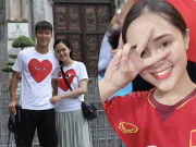 Thời trang - Bạn gái hot girl mặc áo thi đấu cổ vũ, Duy Mạnh liền ghi bàn thắng cho Việt Nam