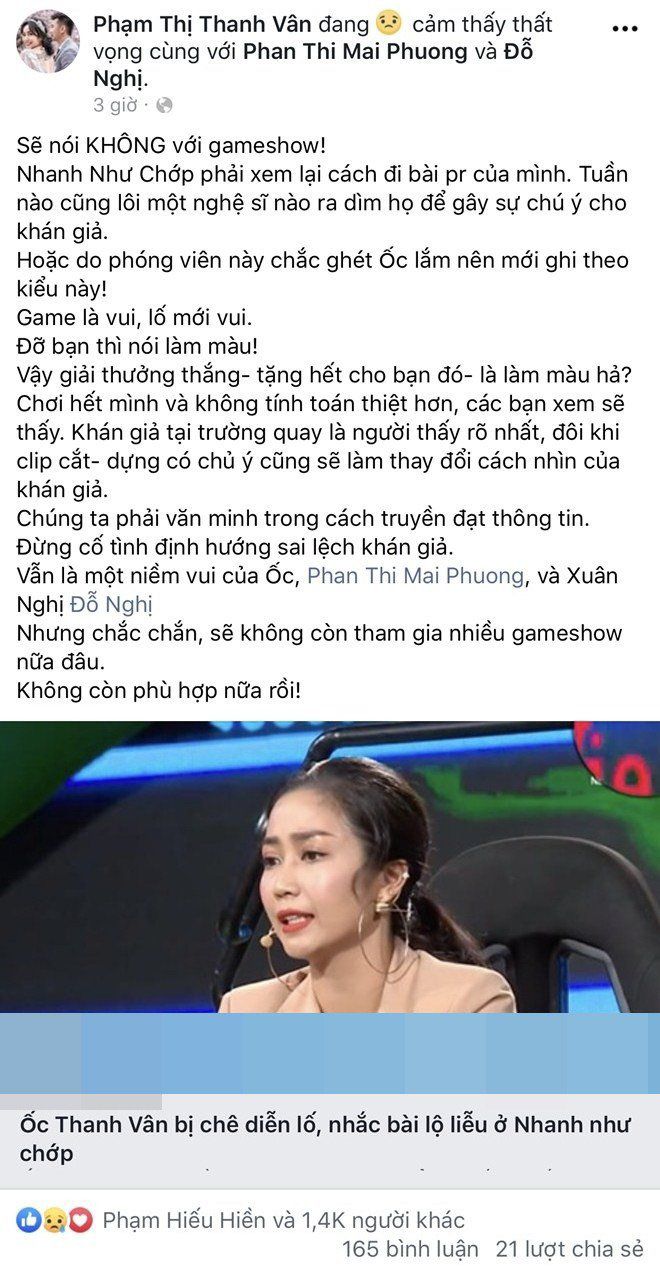 Bị chỉ trích vì làm lố tại gameshow, Ốc Thanh Vân vẫn tự tin khoe nhan sắc đẹp rụng rời - 1