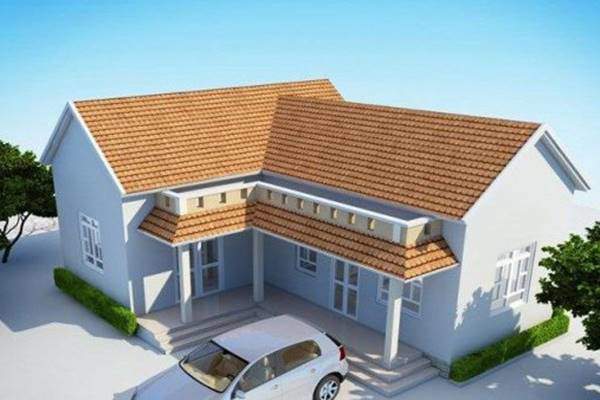 Mẫu nhà cấp 4 mái thái chữ L sang trọng, hiện đại ai cũng muốn xây - 11