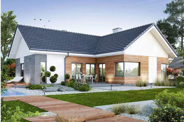 Mẫu nhà cấp 4 mái thái chữ L sang trọng, hiện đại ai cũng muốn xây - 13