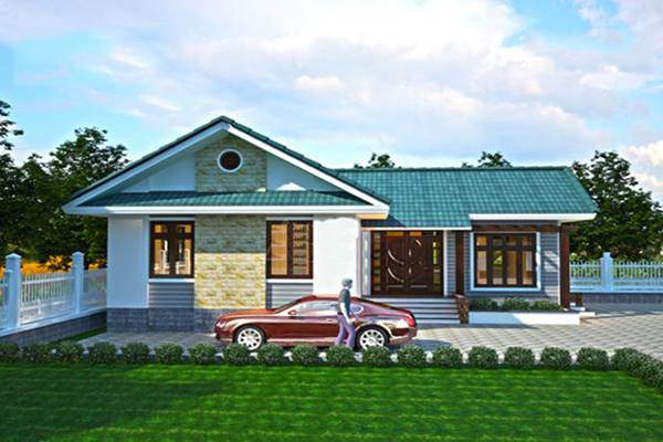 Mẫu nhà cấp 4 mái thái chữ L sang trọng, hiện đại ai cũng muốn xây - 4