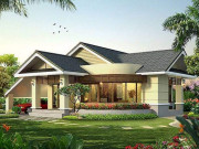 Nhà đẹp - Mẫu nhà cấp 4 mái thái chữ L sang trọng, hiện đại ai cũng muốn xây