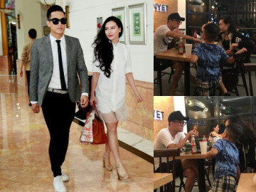 Chí Nhân và con trai xuất hiện thân thiết bên gái lạ, dính tin chia tay Minh Hà