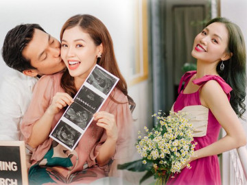 Linh Phi mang thai con đầu lòng, Quang Tuấn khổ sở vì nghén thay vợ