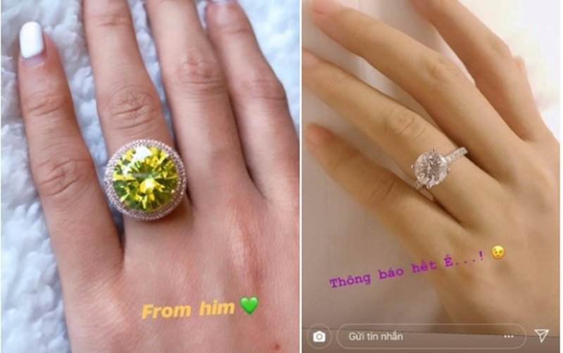 Trước đó, Phạm Hương cũng chia sẻ được bạn trai tặng nhẫn kim cương trong sinh nhật tuổi 28. Dịp Lễ tình nhân 2019 vừa qua, cô công khai đã đính hôn, nhưng vẫn giấu mặt người đàn ông của mình. 
