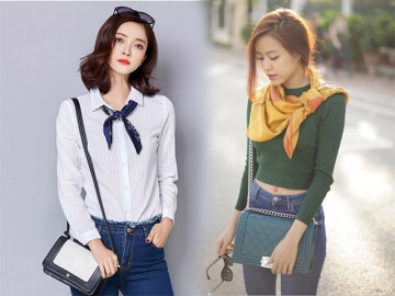 Chỉ một chiếc khăn lụa, chị em có thể biến tấu 6 phong cách cho ngày trời lạnh