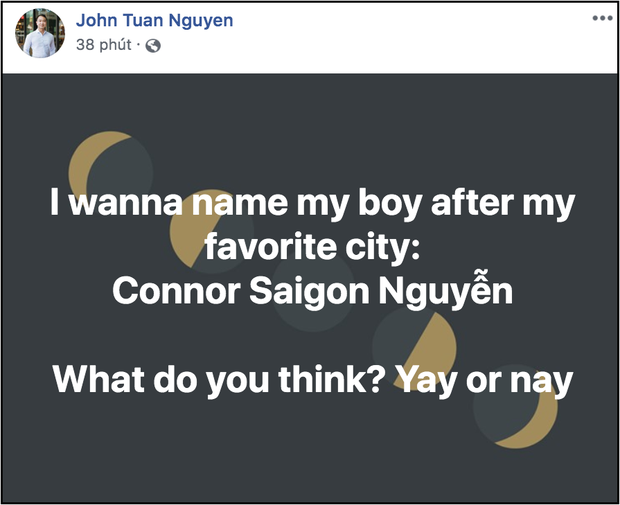 Lan Khuê không hài lòng với cái tên ông xã John Tuấn Nguyễn định đặt cho con trai đầu lòng - 2